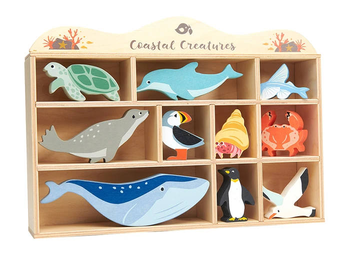 Tender Leaf Tiere Der Küste - Aus Holz, 10 Teile
