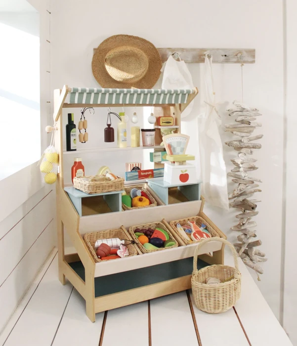 Tender Leaf Marktstand Aus Holz – Bild 5