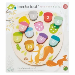 Tender Leaf Holzpuzzle - 10 Teile - Eicheln Zählen 9 Tender Leaf Holzpuzzle - 10 Teile - Eicheln Zählen -Tender Leaf puslespil m. 10 brikker t l ahorn tender leaf toys 14 tl8415 4
