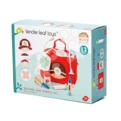 Arzttasche Rot Doctors And Nurses Tender Leaf Toys 12-teiliges Set Mit Holzwerkzeugen -Tender Leaf tl8113 d tender leaf doctors and nurses set