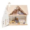 Landhaus Aus Holz Für Die Puppe Cottontail Cottage Tender Leaf Toys 13-teilig Mit Stylischen Retro-Möbeln, Höhe 48 Cm