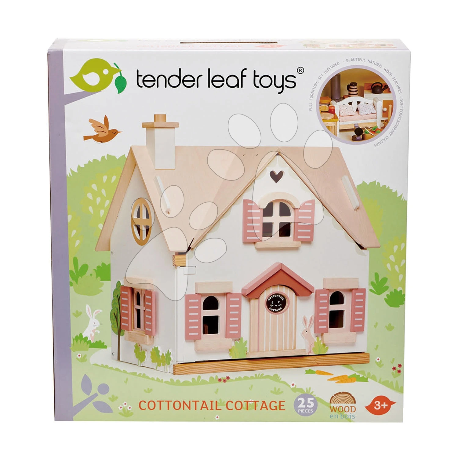 Landhaus Aus Holz Für Die Puppe Cottontail Cottage Tender Leaf Toys 13-teilig Mit Stylischen Retro-Möbeln, Höhe 48 Cm 6 Landhaus Aus Holz Für Die Puppe Cottontail Cottage Tender Leaf Toys 13-teilig Mit Stylischen Retro-Möbeln, Höhe 48 Cm – Bild 6