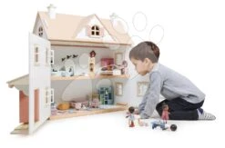 Holzspielhaus Für Eine Puppe Humming Bird House Tender Leaf Toys Exotischer Kolonialstil Mit 4 Zimmern TL8127 -Tender Leaf tl8127 h tender leaf domcek