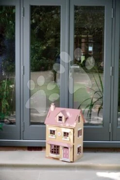Stadtspielhaus Für Eine Puppe Aus Holz Foxtail Villa Tender Leaf Toys Rosa 12 Teile Mit Möbeln, Höhe 71 Cm -Tender Leaf tl8128 m tender leaf domcek
