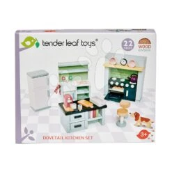 Küchenmöbel Aus Holz Dovetail Kitchen Set Tender Leaf Toys 6-teiliges Set Mit Kompletter Ausstattung Und Zubehör