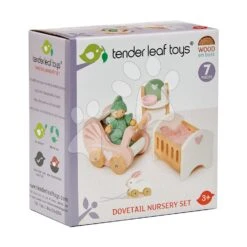 Holzzimmer Für Baby Dovetail Nursery Set Tender Leaf Toys Mit Einer Figur In Den Strampelhosen -Tender Leaf tl8156 b tender leaf dovetail nursery set