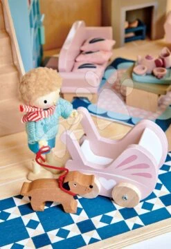 Holzzimmer Für Baby Dovetail Nursery Set Tender Leaf Toys Mit Einer Figur In Den Strampelhosen
