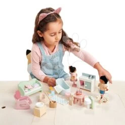 Hölzerne Puppenmöbel LCountryside Furniture Set Tender Leaf Toys In Ein Land-Puppenhaus