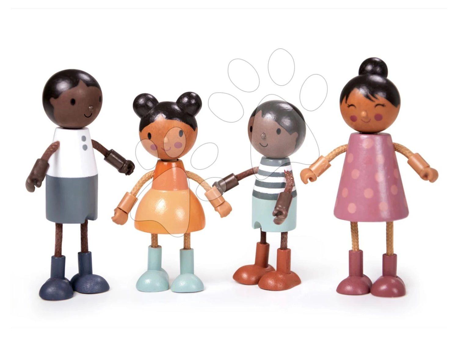 Multikulturelle Familie Aus Holz Humming Bird Doll Family Tender Leaf Toys 4 Figuren Mit Beweglichen Gliedern TL8191 3 Multikulturelle Familie Aus Holz Humming Bird Doll Family Tender Leaf Toys 4 Figuren Mit Beweglichen Gliedern TL8191 – Bild 3