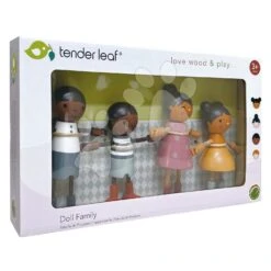 Multikulturelle Familie Aus Holz Humming Bird Doll Family Tender Leaf Toys 4 Figuren Mit Beweglichen Gliedern TL8191