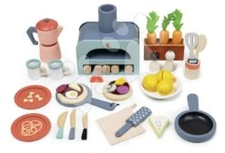 Holzküche Mit Pizzaofen La Fiamma Grand Kitchen Tender Leaf Toys Mit Reichhaltiger Ausstattung Und Einer Verlängerten Theke 101 Cm Hoch
