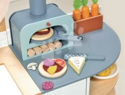 Holzküche Mit Pizzaofen La Fiamma Grand Kitchen Tender Leaf Toys Mit Reichhaltiger Ausstattung Und Einer Verlängerten Theke 101 Cm Hoch -Tender Leaf tl8207 f tender leaf kuchynka