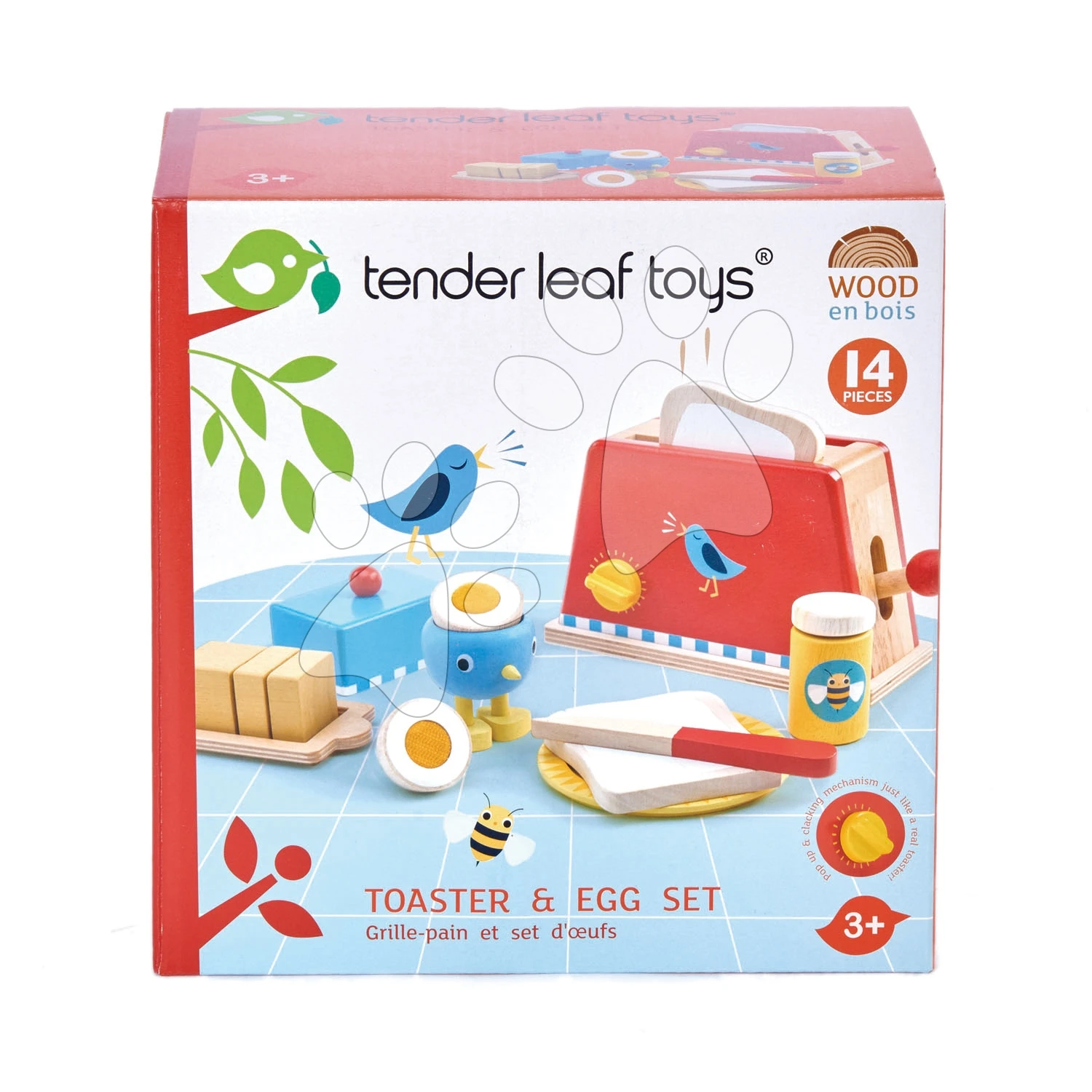 Holztoaster Mit Ei Toaster & Egg Tender Leaf Toys 14 Zubehörteile Mit Pop-Up-Toast 2 Holztoaster Mit Ei Toaster & Egg Tender Leaf Toys 14 Zubehörteile Mit Pop-Up-Toast – Bild 2