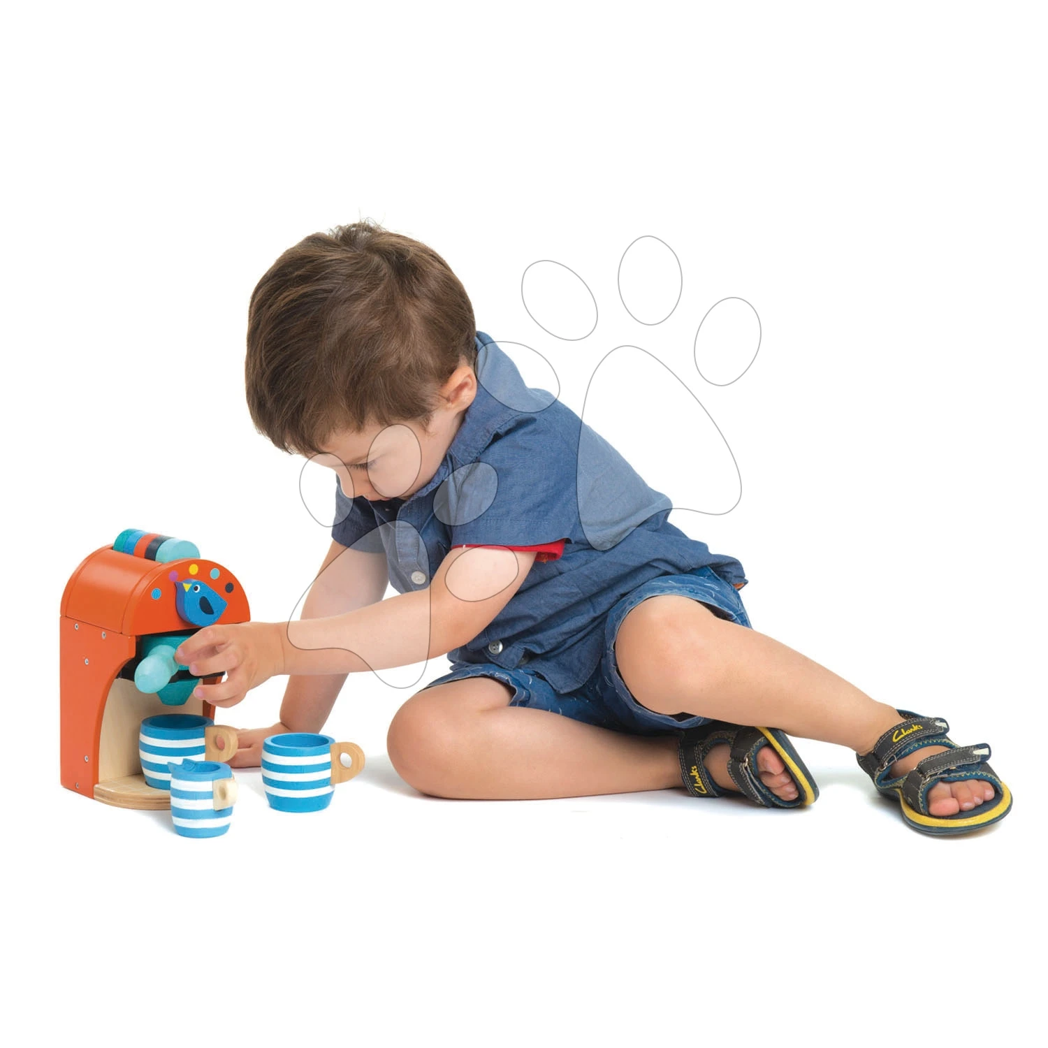 Espressomaschine Aus Holz Tender Leaf Toys 10-teiliges Set Mit 5 Kapseln 2 Tassen Und Einem Milchbehälter 4 Espressomaschine Aus Holz Tender Leaf Toys 10-teiliges Set Mit 5 Kapseln 2 Tassen Und Einem Milchbehälter – Bild 4