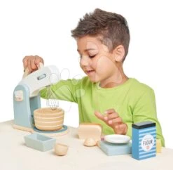 Küchenmaschine Aus Holz Home Baking Set Tender Leaf Toys Mit Waage, Geschirr Und Lebensmitteln