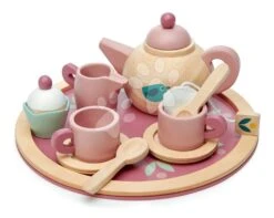 Teekanne Aus Holz Birdie Tea Set Tender Leaf Toys Auf Einem Tablett Mit Tassen Mit Teebeutel -Tender Leaf tl8239 g tender leaf birdie tea set