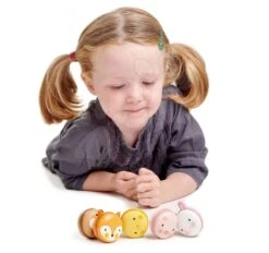 Süße Makronen Aus Holz Animal Macarons Tender Leaf Toys Huhn, Bär, Hase, Fuchs Und Ferkel Ab 2 Jahren