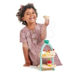 Konditorei Aus Holz Birdie Afternoon Tea Stand Tender Leaf Toys Mit Desserts Und Sandwiches