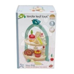 Konditorei Aus Holz Birdie Afternoon Tea Stand Tender Leaf Toys Mit Desserts Und Sandwiches -Tender Leaf tl8242 e tender leaf birdie afternoon tea stand