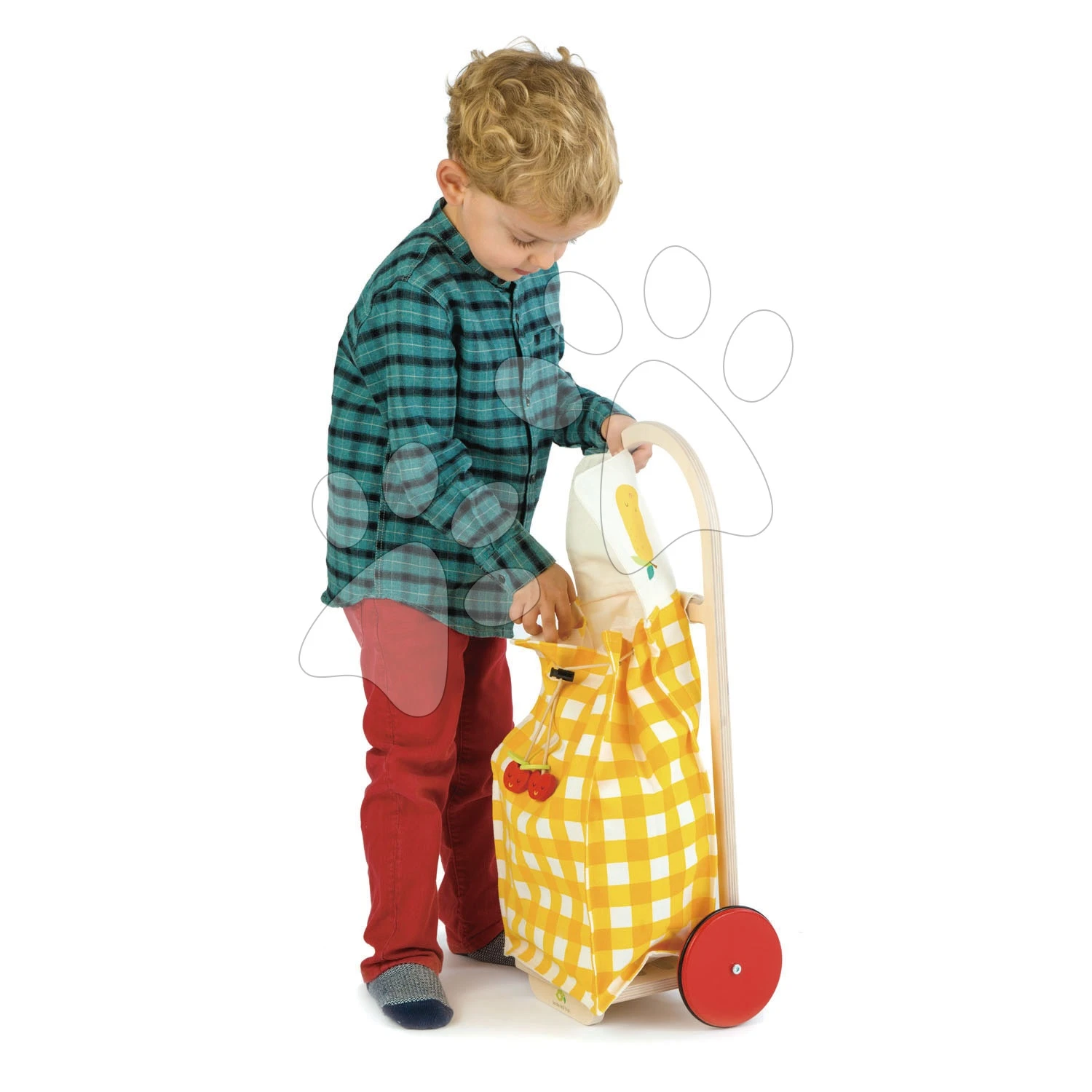 Textileinkauswagen Shopping Trolley Yellow Tender Leaf Toys Mit Der Holzkonstruktion 2 Textileinkauswagen Shopping Trolley Yellow Tender Leaf Toys Mit Der Holzkonstruktion – Bild 2