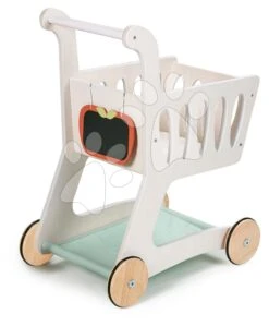 Einkaufswagen Aus Holz Shopping Cart Tender Leaf Toys Mit Fach Und Tafel TL8261