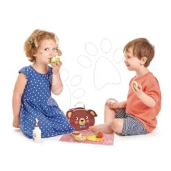 Holzset Für Einen Ausflug Little Bear's Picnic Tender Leaf Toys Mit Tasche Und Lebensmitteln