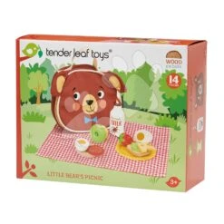 Holzset Für Einen Ausflug Little Bear's Picnic Tender Leaf Toys Mit Tasche Und Lebensmitteln -Tender Leaf tl8276 l tender leaf lite bear s picnic