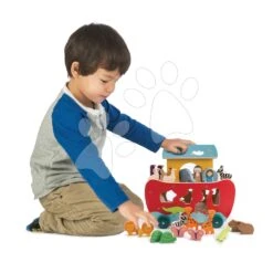 Die Arche Noah Aus Holz Noah's Shape Sorter Arche Tender Leaf Toys 23-teilig Mit Figuren, Zerlegbar Ab 18 Monaten