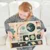 Raumstation Aus Holz Space Station Tender Leaf Toys Magnetisch Mit Beweglichem 3D-Mond Und Beweglichen Teilen TL8314TL8314