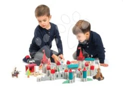 Königliches Schloss Aus Holz Royal Castle Tender Leaf Toys 100-teiliges Set Mit Rittern, Pferden Und Einem Drachen