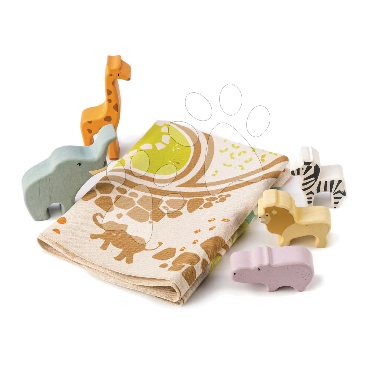 Holztiere Safari Playmat Tender Leaf Toys Mit Spielmatte Aus Leinen 1 Holztiere Safari Playmat Tender Leaf Toys Mit Spielmatte Aus Leinen