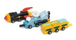 Raumautos Aus Holz Space Race Tender Leaf Toys Dreiteilig Faltbar Kombinierbar -Tender Leaf tl8342 d tender leaf space race