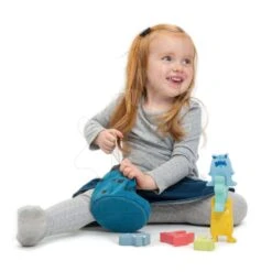 Holz-Gespenster Monster Stacker Tender Leaf Toys 6 Figuren In Einer Leinentasche