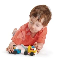 Abschleppwagen Aus Holz Mit Tow Truck Tender Leaf Toys Und Zwei Figuren