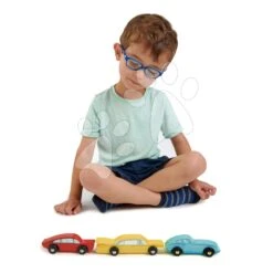 Sportautos Aus Holz Retro Cars Tender Leaf Toys Rot Blau Und Gelb