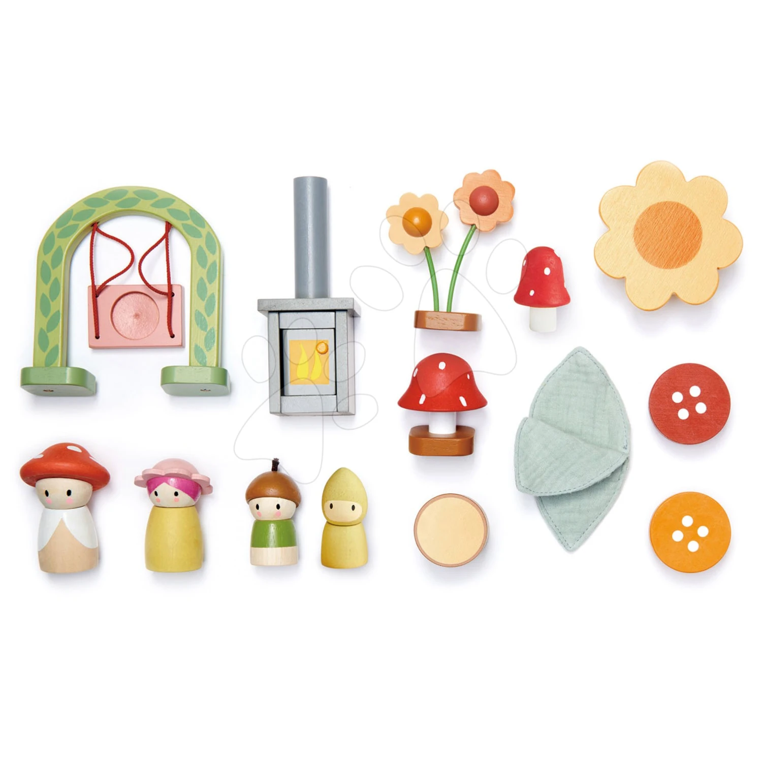 Waldhaus Aus Holz Rosewood Cottage Tender Leaf Toys Mit Schaukel Garten Und 4 Figuren 4 Waldhaus Aus Holz Rosewood Cottage Tender Leaf Toys Mit Schaukel Garten Und 4 Figuren – Bild 4