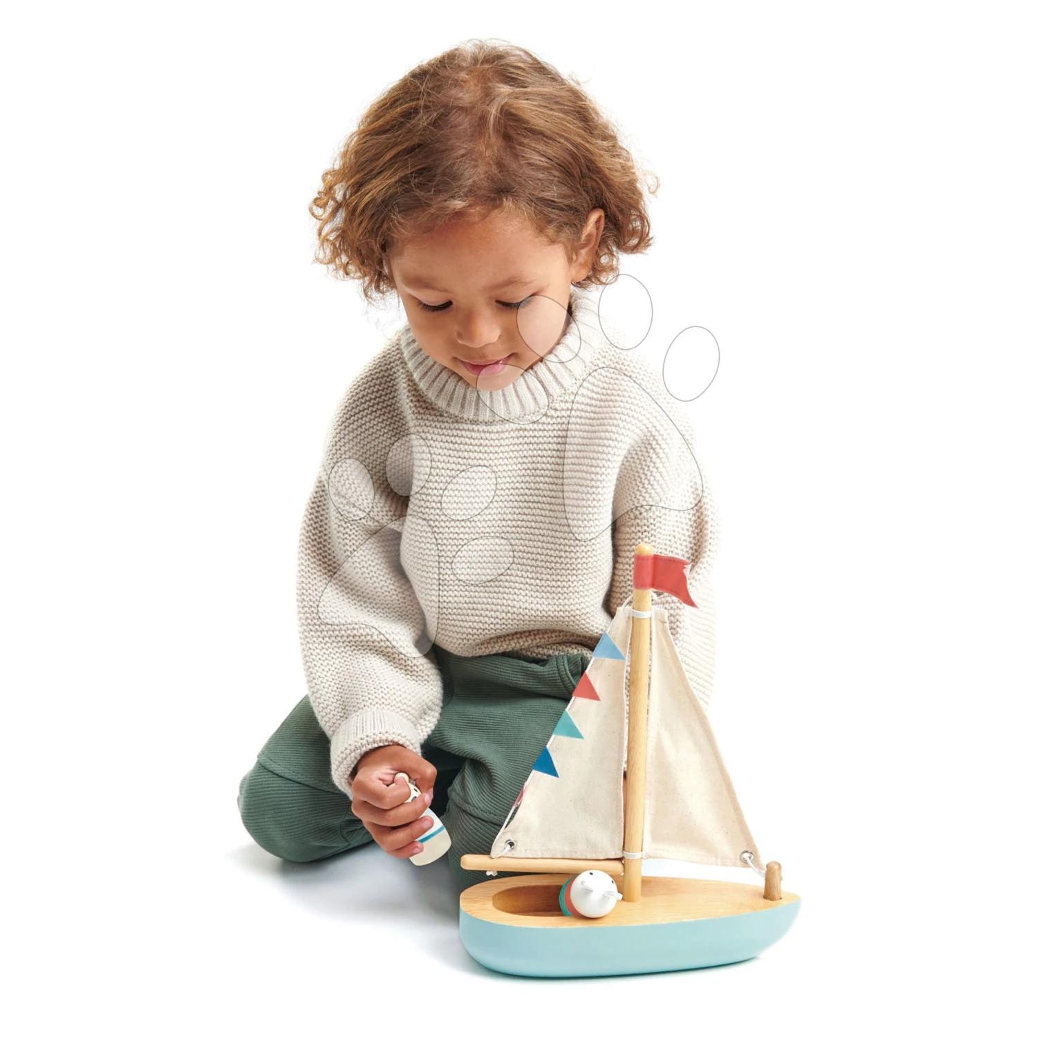 Segelboot Aus Holz Sailaway Boat Tender Leaf Toys Mit Zwei Segeln Und Einem Hasen Mit Teddybären 3 Segelboot Aus Holz Sailaway Boat Tender Leaf Toys Mit Zwei Segeln Und Einem Hasen Mit Teddybären – Bild 3