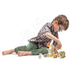 Holztiere, Die Auf Einem Baum Kriechen, Stacking Garden Friends Tender Leaf Toys Im Leinenbeutel Ab 18 Monaten -Tender Leaf tl8402 d tender leaf stacking garden friends