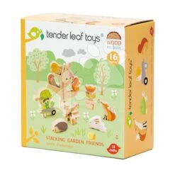 Holztiere, Die Auf Einem Baum Kriechen, Stacking Garden Friends Tender Leaf Toys Im Leinenbeutel Ab 18 Monaten -Tender Leaf tl8402 f tender leaf stacking garden friends