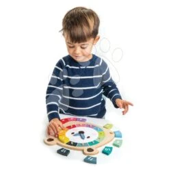 Holzuhr Mit Einem Bären Bear Colour Clock Tender Leaf Toys Hängend Mit 12 Farbnummern