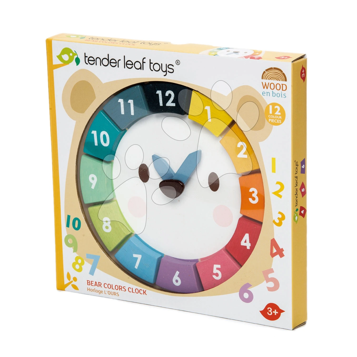 Holzuhr Mit Einem Bären Bear Colour Clock Tender Leaf Toys Hängend Mit 12 Farbnummern 2 Holzuhr Mit Einem Bären Bear Colour Clock Tender Leaf Toys Hängend Mit 12 Farbnummern – Bild 2