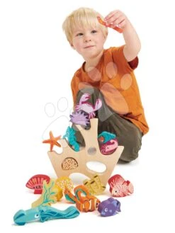 Korallenriff Aus Holz Stacking Coral Reef Tender Leaf Toys Mit 18 Fischen Und Meerestieren Ab 18 Monaten