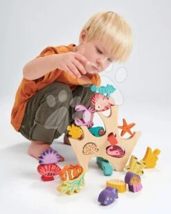 Korallenriff Aus Holz Stacking Coral Reef Tender Leaf Toys Mit 18 Fischen Und Meerestieren Ab 18 Monaten -Tender Leaf tl8410 g tender leaf koral
