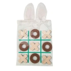 Holzspiel Tic Tac Toe Tender Leaf Toys 5 Ringe Und 5 Kreuze Im Leinenbeutel