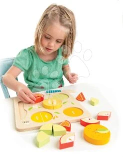 Holzpuzzle Obst Citrus Fractions Tender Leaf Toys 16 Teile Zum Messerschneiden Ab 18 Monaten