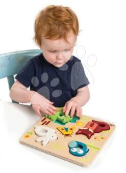 Waldtiere Aus Holz Touchy Feely Animals Tender Leaf Toys 5 Ergonomische Formen Auf Einem Brett Ab 18 Monaten