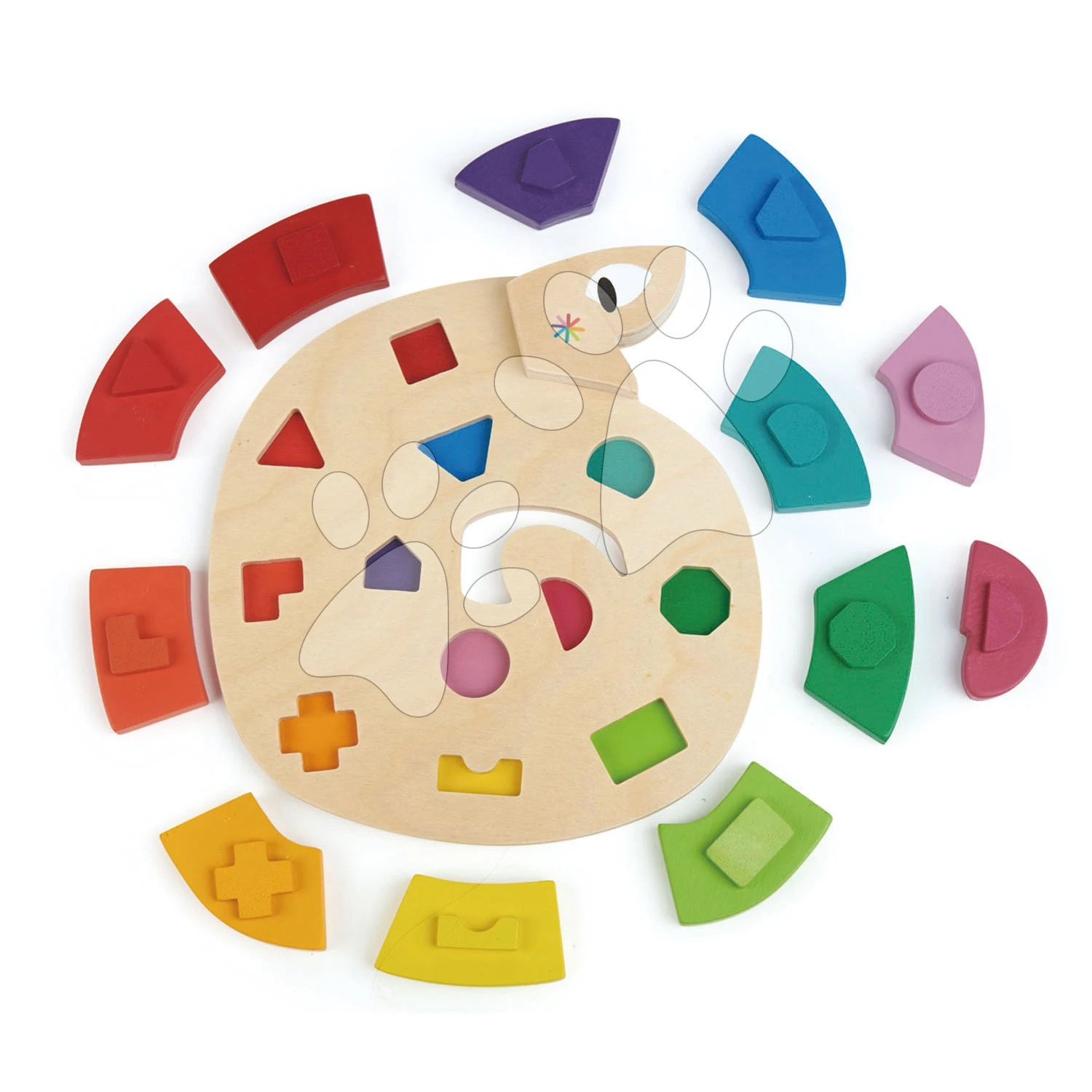 Holzschlange Eingerollt Color Me Happy Tender Leaf Toys 12 Farbige Formen Mit Zeichen 2 Holzschlange Eingerollt Color Me Happy Tender Leaf Toys 12 Farbige Formen Mit Zeichen – Bild 2