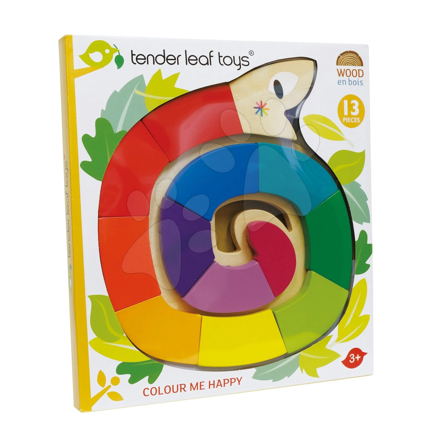 Holzschlange Eingerollt Color Me Happy Tender Leaf Toys 12 Farbige Formen Mit Zeichen 3 Holzschlange Eingerollt Color Me Happy Tender Leaf Toys 12 Farbige Formen Mit Zeichen – Bild 3