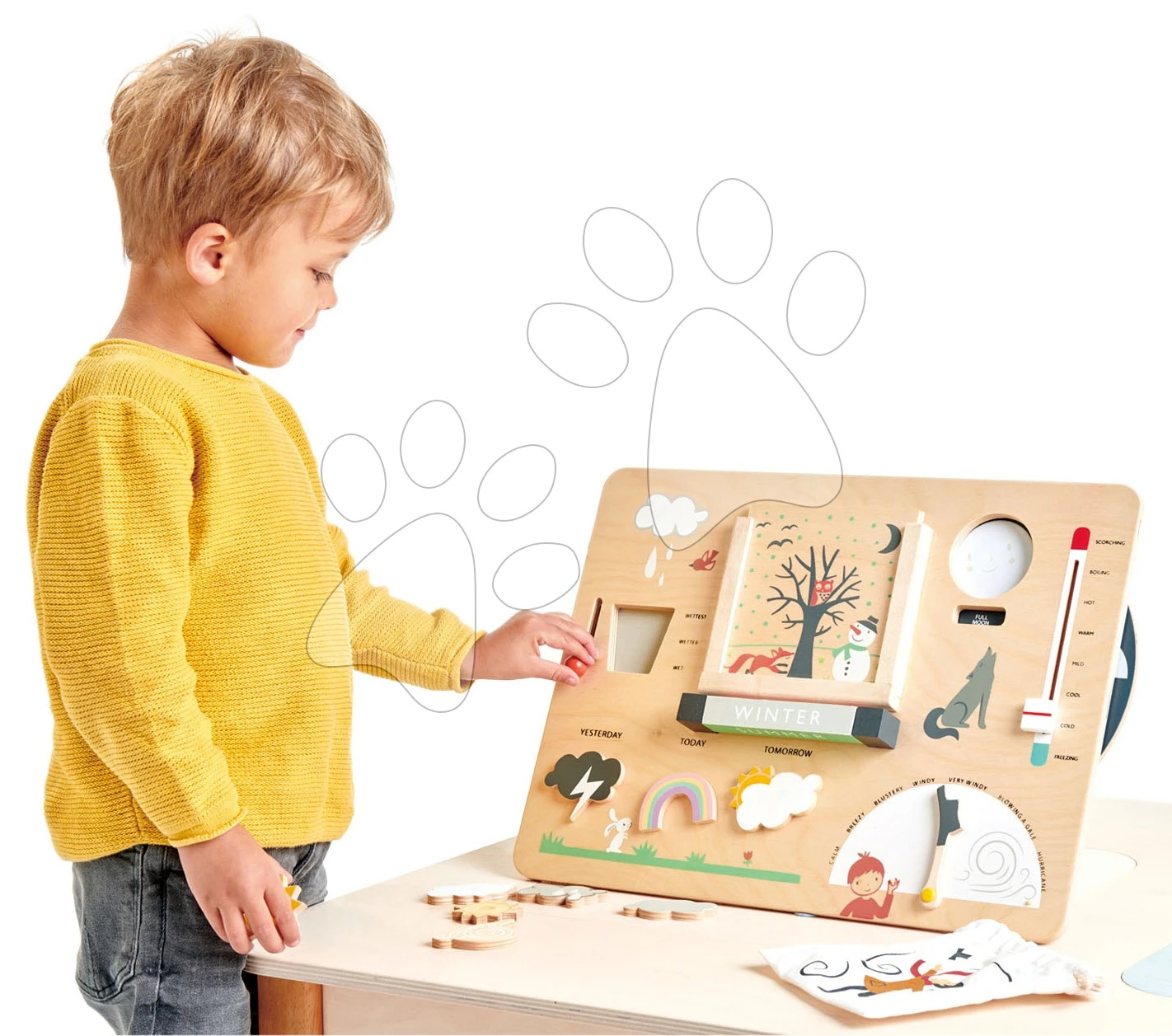 Wetterstation Aus Holz Weather Watch Tender Leaf Toys Mit Postkarten Aus Holz 2 Wetterstation Aus Holz Weather Watch Tender Leaf Toys Mit Postkarten Aus Holz – Bild 2