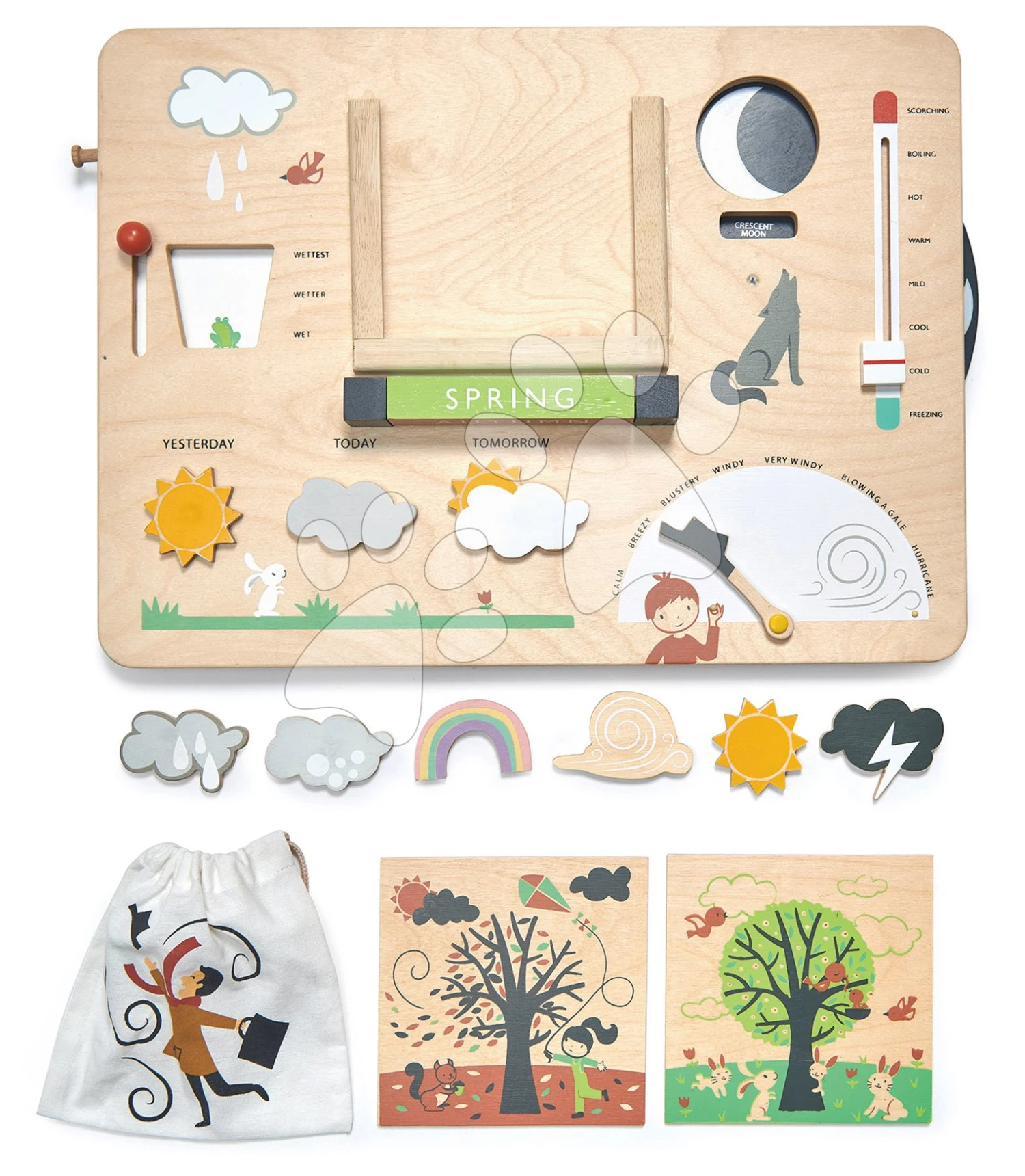 Wetterstation Aus Holz Weather Watch Tender Leaf Toys Mit Postkarten Aus Holz 4 Wetterstation Aus Holz Weather Watch Tender Leaf Toys Mit Postkarten Aus Holz – Bild 4